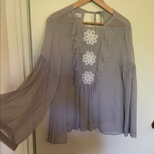 By Malene Birger Textured Gray Top